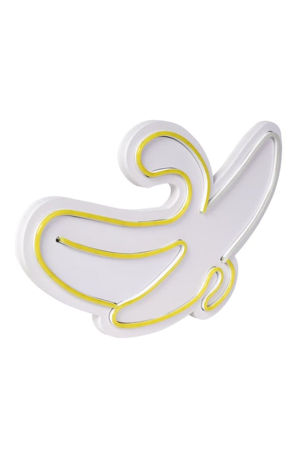 Dekorativ Plast Led Belysning Banan - Gul Vit