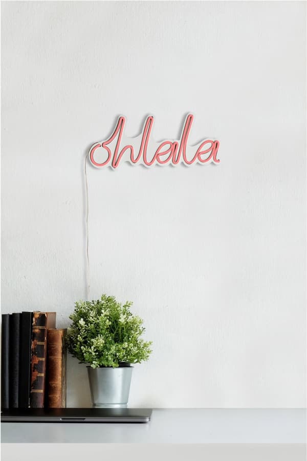 Dekorativ Plast Led-belysning Oh La La - Rosa