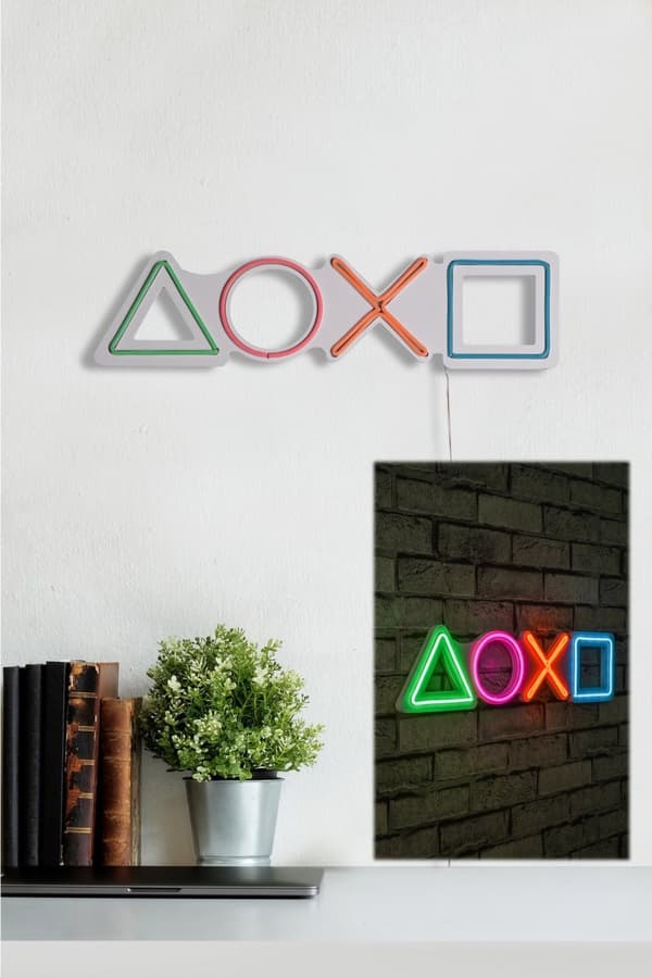 Koristeellinen muovinen Led-valaistus Play Station - monivärinen