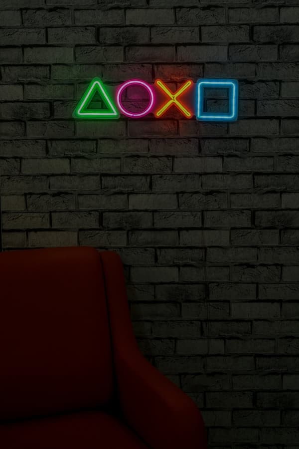 Koristeellinen muovinen Led-valaistus Play Station - monivärinen