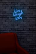 Miniatyrbilde 4 av 9: Dekorativ plast LED-belysning Live Laugh Love - Blå