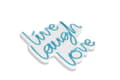Miniatyrbilde 6 av 9: Dekorativ plast LED-belysning Live Laugh Love - Blå