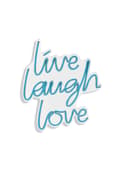 Miniatyrbilde 7 av 9: Dekorativ plast LED-belysning Live Laugh Love - Blå