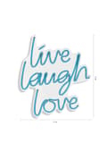 Miniatyrbilde 9 av 9: Dekorativ plast LED-belysning Live Laugh Love - Blå