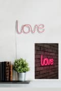 Miniatyrbild 3 av 9: Dekorativ Plast Led Belysning Love - Rosa