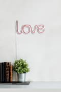Miniatyrbild 5 av 9: Dekorativ Plast Led Belysning Love - Rosa