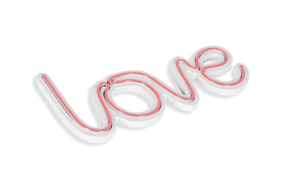 Dekorativ Plast Led Belysning Love - Rosa