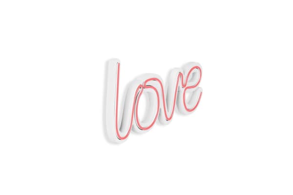 Dekorativ Plast Led Belysning Love - Rosa