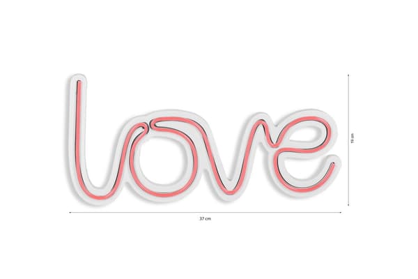 Dekorativ Plast Led Belysning Love - Rosa
