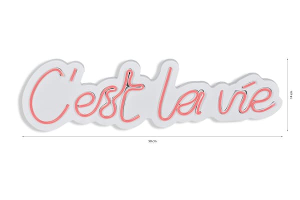 Dekorativ Plast Led-belysning C'est La Vie - Rosa