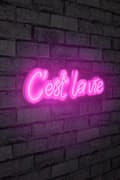 Miniatyrbild 2 av 9: Dekorativ Plast Led-belysning C'est La Vie - Rosa