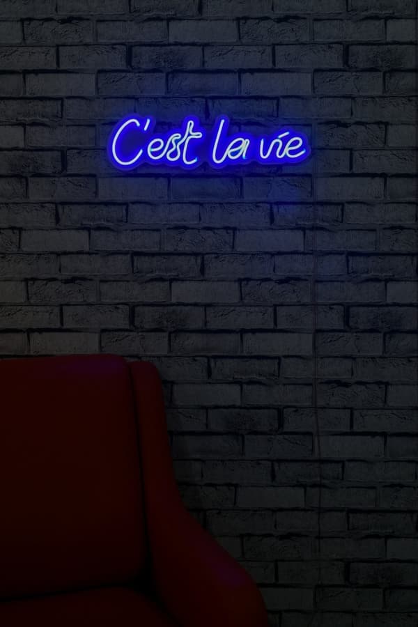 Dekorativ Plast Led Belysning C'est La Vie - Blå