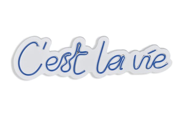 Dekorativ Plast Led Belysning C'est La Vie - Blå