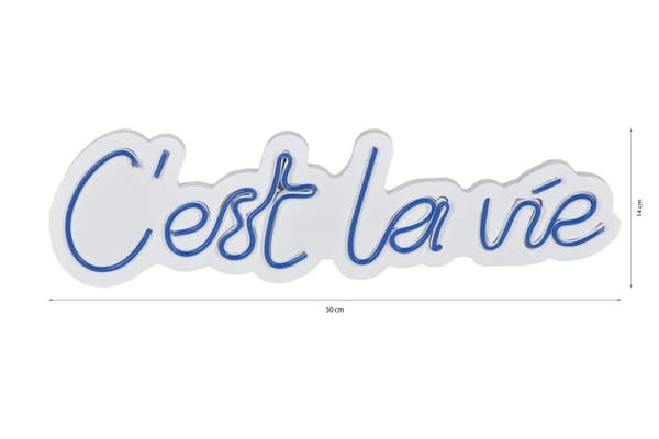 Dekorativ Plast Led Belysning C'est La Vie - Blå