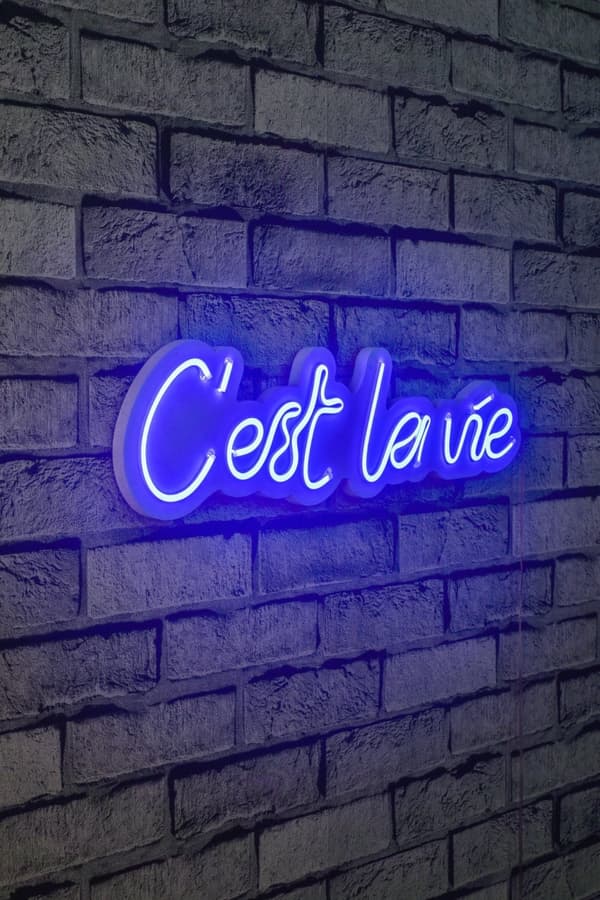Dekorativ Plast Led Belysning C'est La Vie - Blå