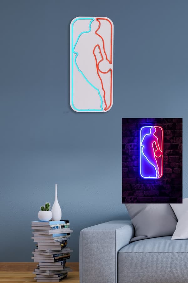 Dekorativ plast LED-belysning Logoen Jerry West - Flerfarget