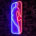 Miniatyrbilde 1 av 8: Dekorativ plast LED-belysning Logoen Jerry West - Flerfarget