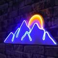 Miniatyrbild 1 av 7: Dekorativ Plast Led Belysning Mountain - Blå - Gul