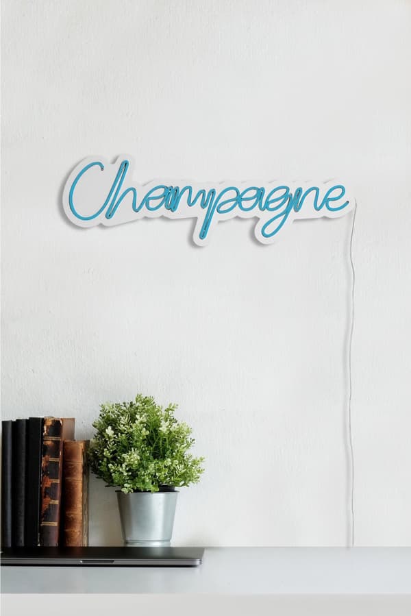 Dekorativ Plast Led-belysning Champagne - Blå