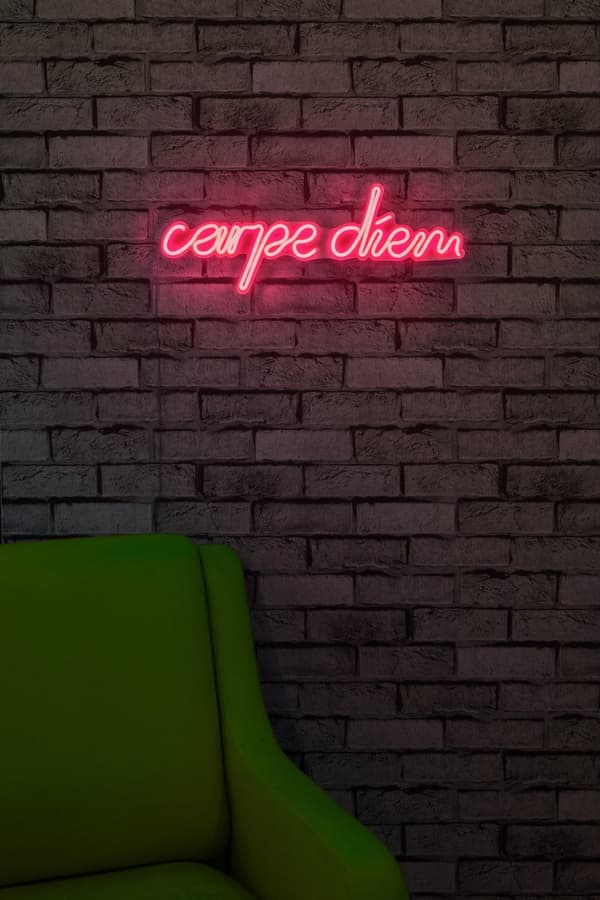 Dekorativ Plast Led-belysning Carpe Diem - Rosa