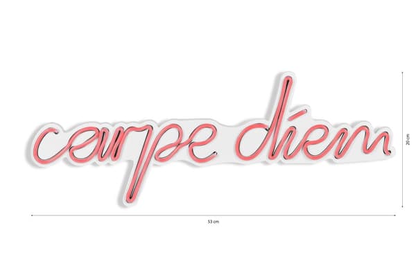 Dekorativ Plast Led-belysning Carpe Diem - Rosa