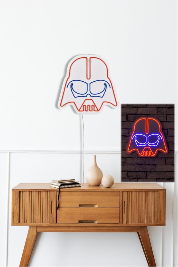 Dekorativ Plast Led Belysning Darth Vader - Rød Blå