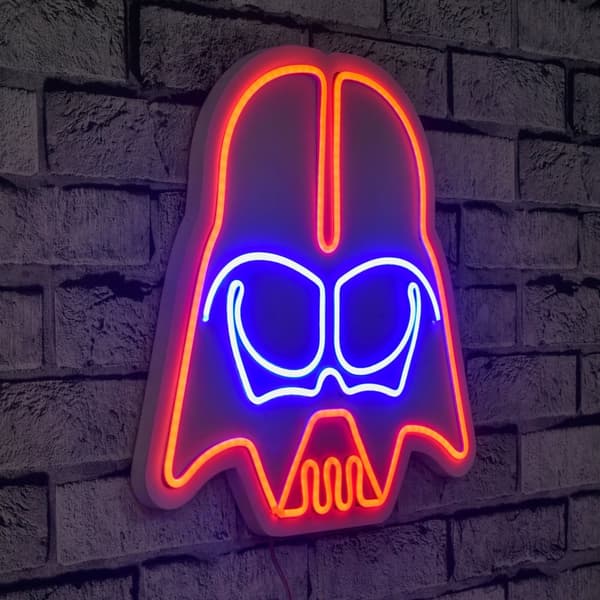 Dekorativ Plast Led Belysning Darth Vader - Rød Blå