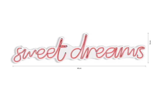 Dekorativ Plast Led-belysning Sweet Dreams - Rosa