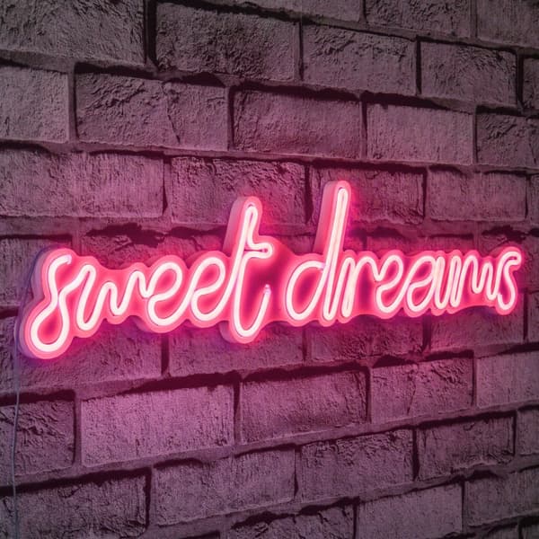 Dekorativ Plast Led-belysning Sweet Dreams - Rosa