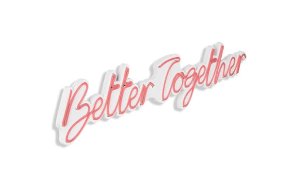 Dekorativ plast LED-belysning Better Together - Rosa