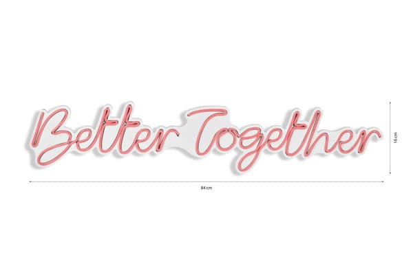 Dekorativ plast LED-belysning Better Together - Rosa