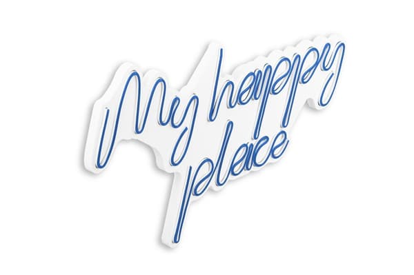 Koristeellinen muovinen led-valaistus My Happy Place - sininen