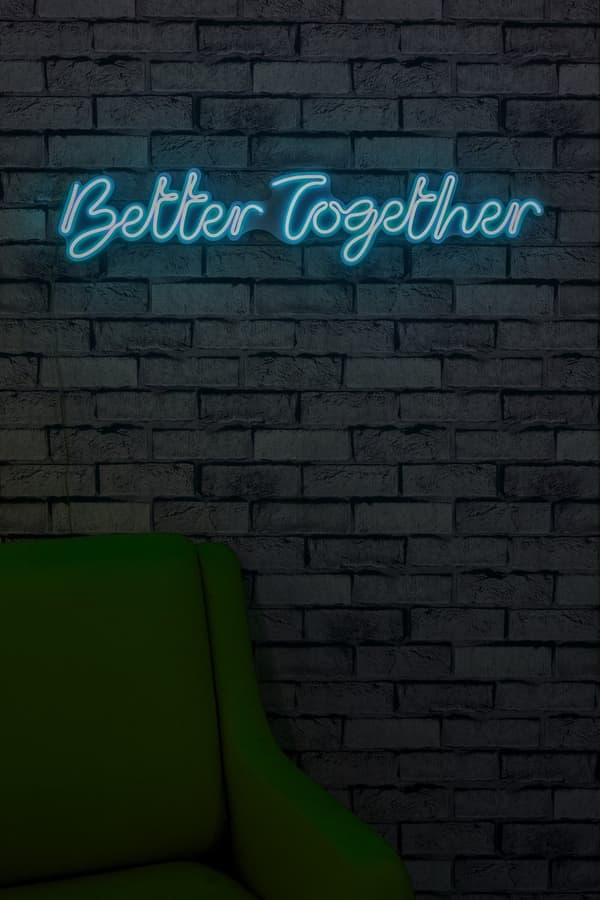 Dekorativ plast LED-belysning Better Together - Blå