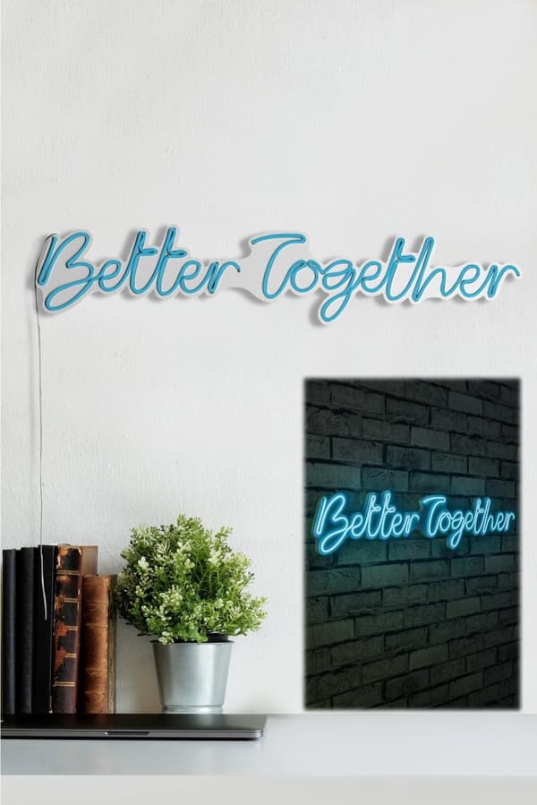 Dekorativ plast LED-belysning Better Together - Blå