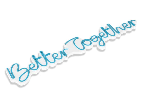 Dekorativ plast LED-belysning Better Together - Blå