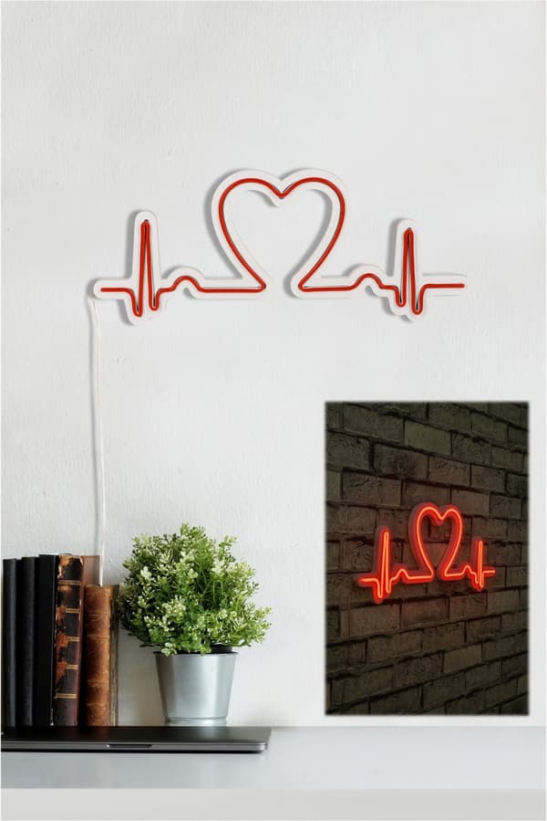 Dekorativ Plast Led Belysning Love Rhythm - Röd