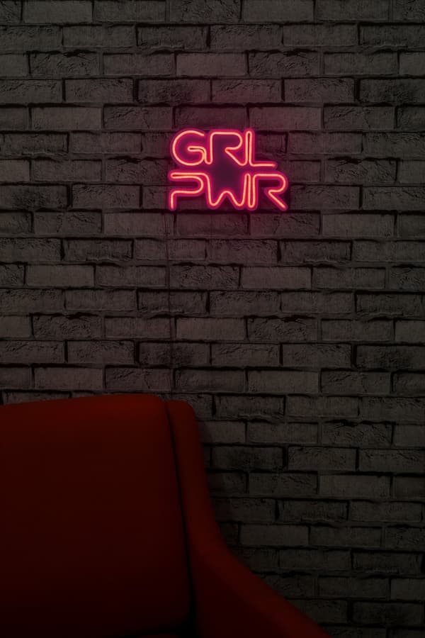 Dekorativ Plast Led Belysning Girl Power - Pink