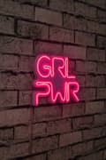 Miniatyrbillede 2 af 9: Dekorativ Plast Led Belysning Girl Power - Pink