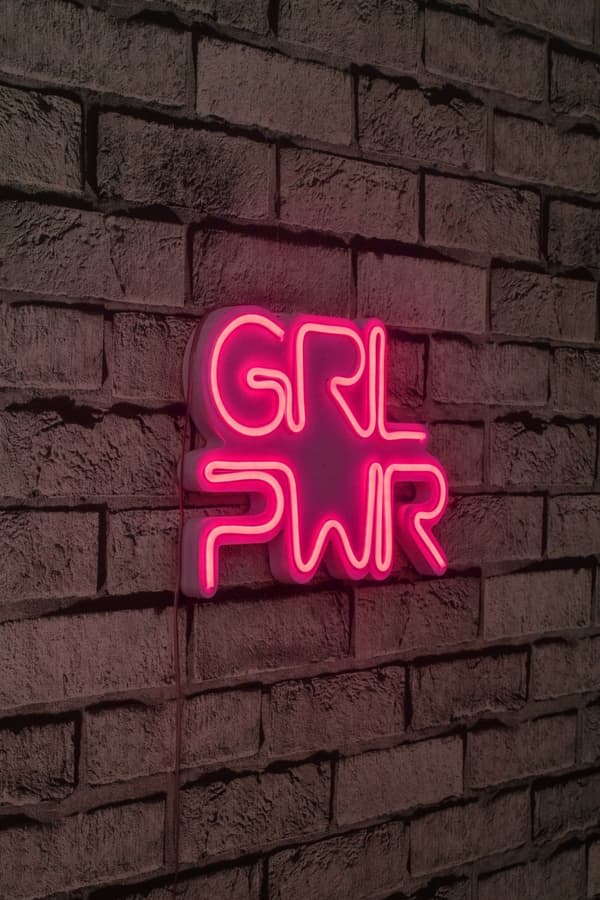 Dekorativ Plast Led Belysning Girl Power - Pink