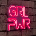 Miniatyrbillede 1 af 9: Dekorativ Plast Led Belysning Girl Power - Pink