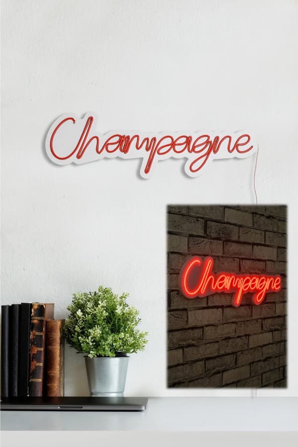 Dekorativ Plast Led Belysning Champagne - Röd