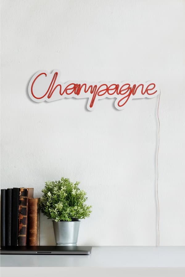 Dekorativ Plast Led Belysning Champagne - Röd