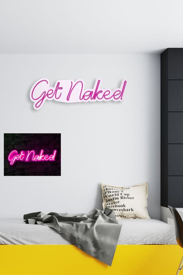 Dekorativ Plast Led Belysning Get Naked - Pink