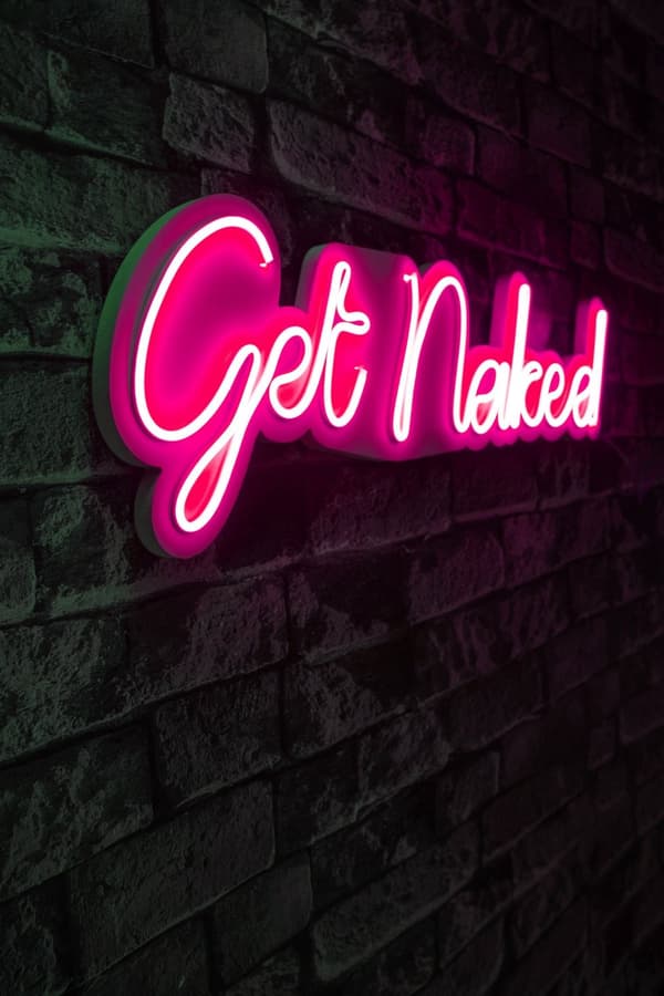 Dekorativ Plast Led Belysning Get Naked - Pink