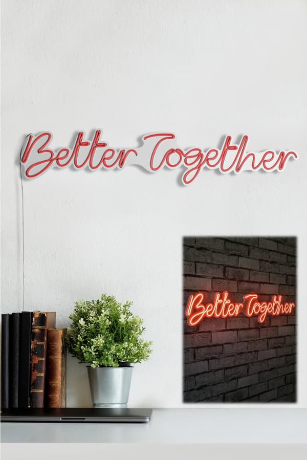 Dekorativ Plast Led-belysning Better Together - Röd
