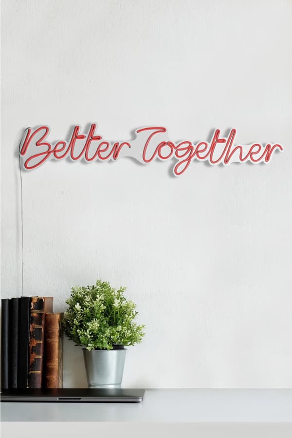 Dekorativ Plast Led-belysning Better Together - Röd