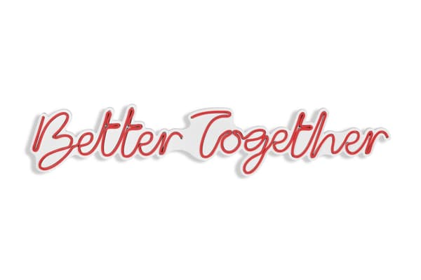 Dekorativ Plast Led-belysning Better Together - Röd