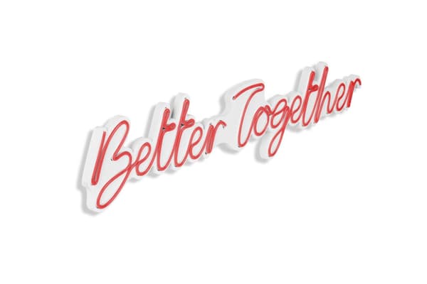 Dekorativ Plast Led-belysning Better Together - Röd