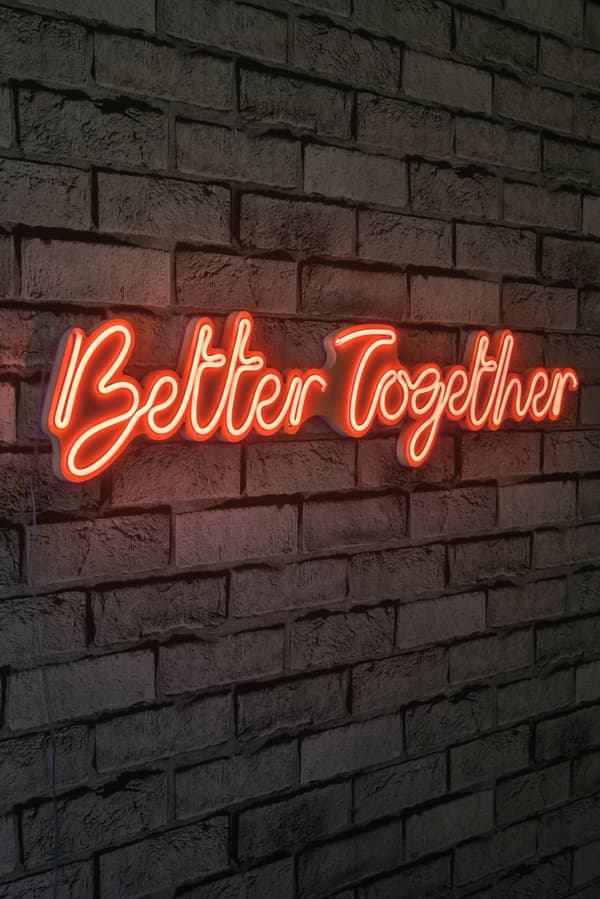 Dekorativ Plast Led-belysning Better Together - Röd