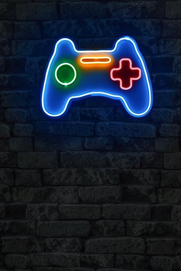 Dekorativ Plast Led-belysning Play Station Gaming Controller - Blå